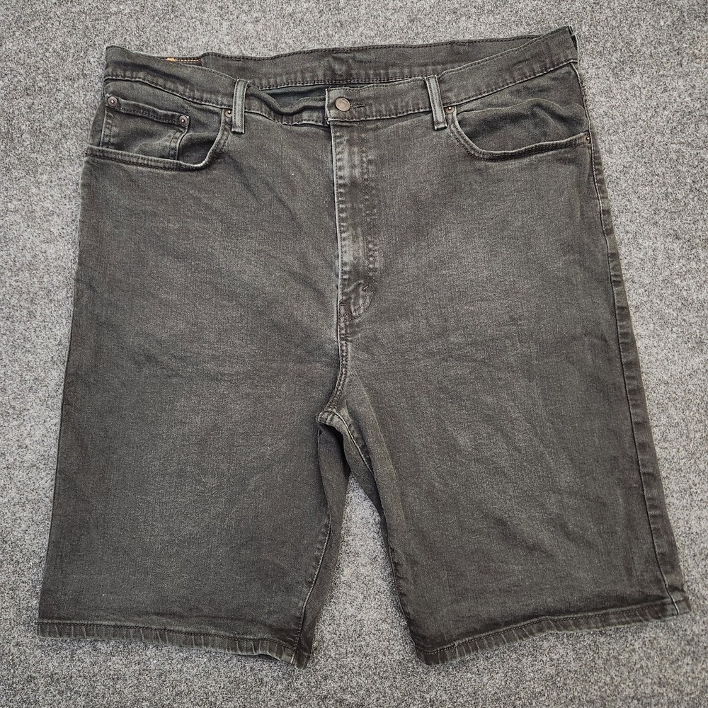 Levis 569 Mens 42 Faded Black 5-Pocket Denim Jean Shorts Stretch 90s Grunge